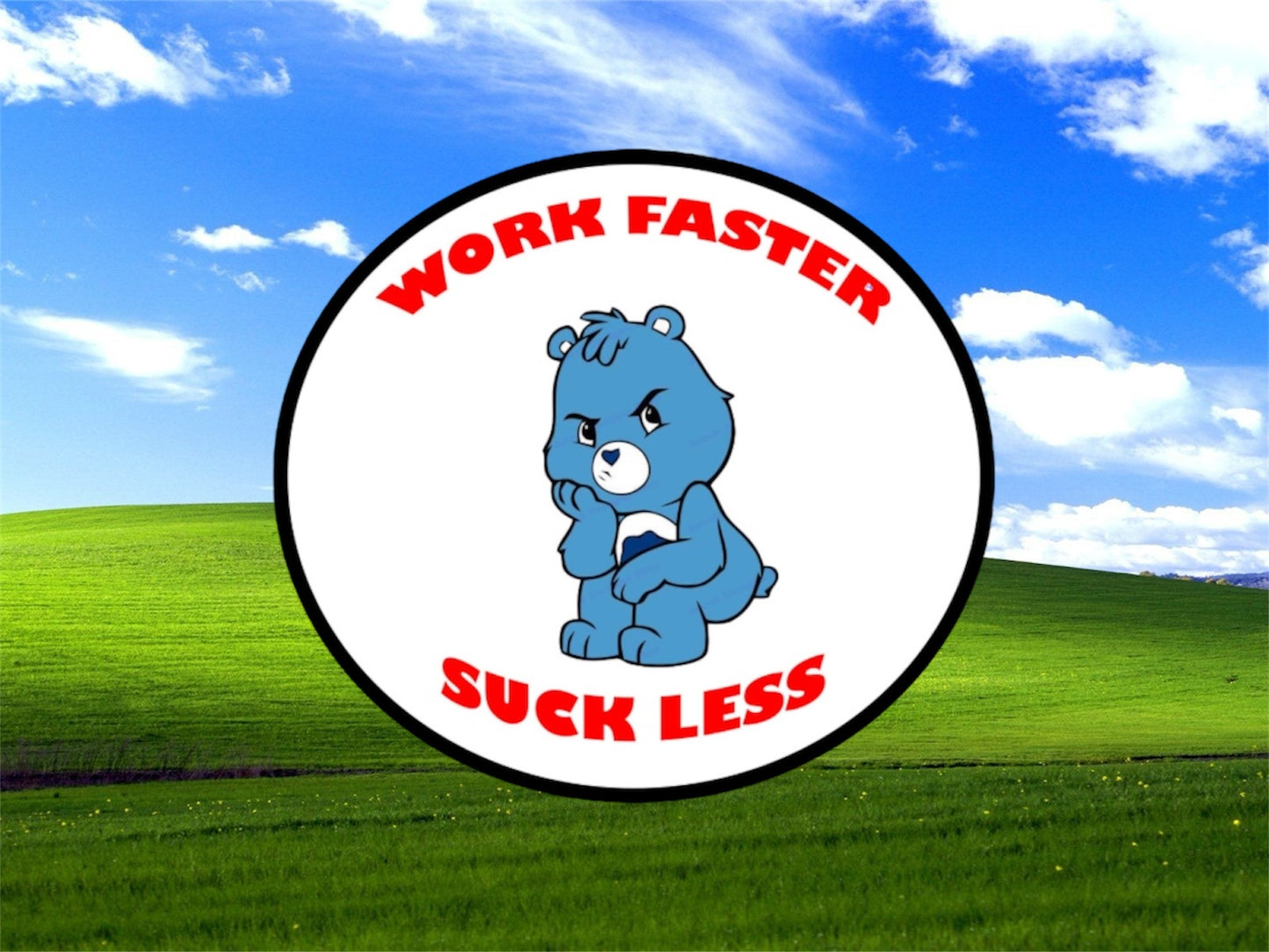 Work Faster Suck Less Vinyl Sticker (GOONR)