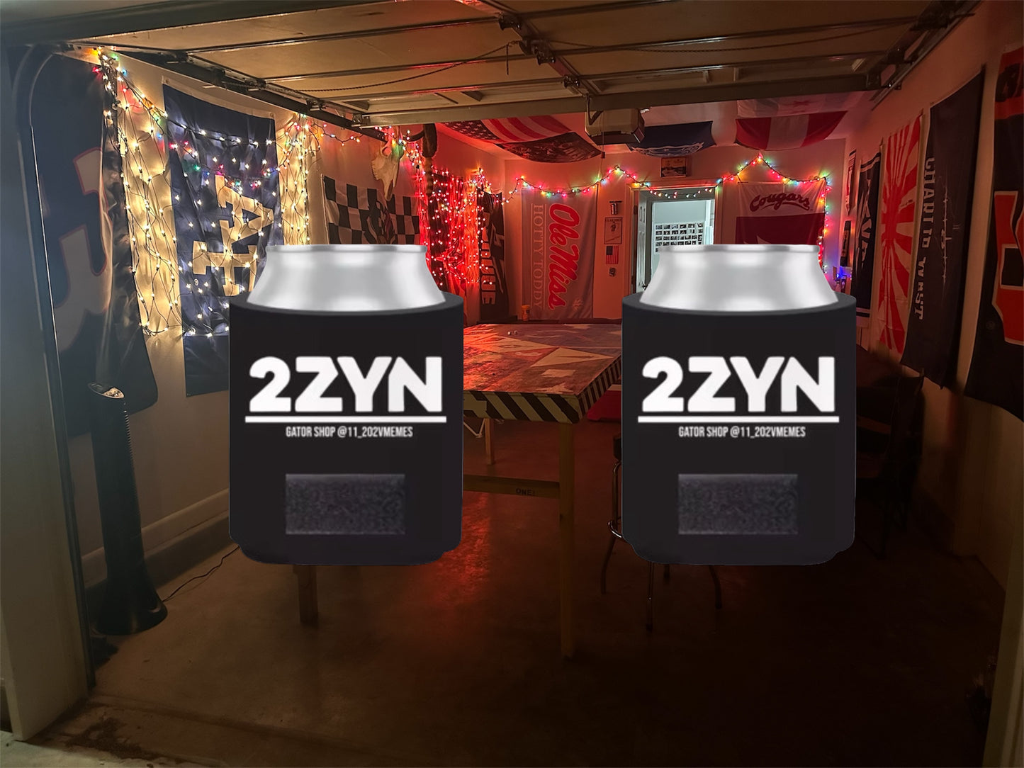“Twos In” Pen Tab Koozie BLACK (2 Pack)
